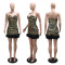 Women's strapless V-neck sequined ruffle lace dress, fashionable short skirt