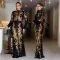 Fashionable sequined long sleeved skirt with wrapped buttocks and fish tail, slim fit long skirt