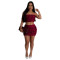 Fashion women's strapless sexy short skirt fashion two-piece set new style