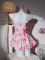 Sexy lingerie lace perspective seductive hollow floral skirt Valentine's Day uniform set