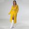 Solid color long sleeved jacket with thickened sweater style