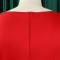 Fashionable solid color flying sleeve temperament professional hip hugging skirt