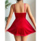 Sexy lingerie, sleepwear, Valentine's Day velvet nightgown, thong two-piece set, camisole skirt