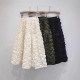 New Fashion 3D Flower Elastic Waist Rose Skirt Half Body Skirt Women's Wear