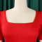 Fashionable solid color flying sleeve temperament professional hip hugging skirt