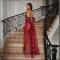 New fashionable tassel strapless slit dress, long skirt dress