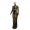 Fashionable sequined long sleeved skirt with wrapped buttocks and fish tail, slim fit long skirt