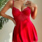 Sexy lingerie, sleepwear, Valentine's Day velvet nightgown, thong two-piece set, camisole skirt