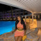 Women's sexy hollow out perspective lapel knitted shorts set