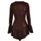 Hot selling patchwork ruffle edge slim fit short skirt, fashionable and sexy V-neck strap women's dress