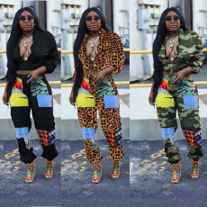 Women's camouflage suit two-piece set