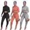 Women's Winter New Fashion Style Solid Color Knitted Set
