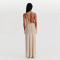 French polka dot suspender collar dress cross-border new fashionable and sexy sleeveless chiffon backless long dress