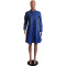 Autumn and winter new leather PU loose solid color patch bag dress  Excluding hats