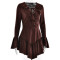 Hot selling patchwork ruffle edge slim fit short skirt, fashionable and sexy V-neck strap women's dress