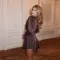 Hot selling patchwork ruffle edge slim fit short skirt, fashionable and sexy V-neck strap women's dress