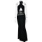 Ladies' backless long skirt sexy halter strap lace sleeveless slim fit dress