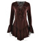 Hot selling patchwork ruffle edge slim fit short skirt, fashionable and sexy V-neck strap women's dress