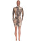 Fashionable and sexy V-neck spicy girl women's long sleeved dress autumn and winter new style temperament bag buttocks skirt leopard print