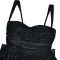 New women's slim fit dress with suspender, strapless, shiny silk bow, slim fit A-line skirt