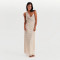 French polka dot suspender collar dress cross-border new fashionable and sexy sleeveless chiffon backless long dress