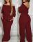 women's new fashionable and elegant plus size wide leg jumpsuit