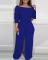 women's new fashionable and elegant plus size wide leg jumpsuit