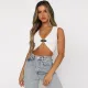 women's fashionable and sexy buckle women's vest