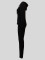 Autumn and winter casual women's sports long sleeved hooded top, tight pants, solid color fitness suit