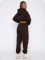 Autumn and Winter Women's Plush Sports Loose Hoodie Top Drawstring Pants Casual Set