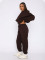 Autumn and Winter Women's Plush Sports Loose Hoodie Top Drawstring Pants Casual Set