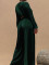 Autumn and winter casual pleated women's fashion solid color long sleeved round neck top wide leg pants set