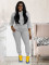 Women's hooded sweatshirt, casual pullover top, drawstring pocket pants, sports suit