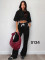 Autumn and winter contrasting elastic waistband drawstring loose straight leg pants, casual fashion with plush sports pants