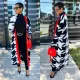 New warm and loose Thousand Bird Grid high-quality faux mink plush long jacket