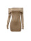Trendy one shoulder sexy slim fit long sleeved dress