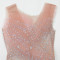 Backless printed round neck dress, hip hugging long skirt, sleeveless design for women
