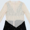 Round neck high slit hot stamping dress, fashionable dress