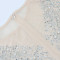 Round neck high slit hot stamping dress, fashionable dress