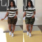 New casual short sleeved shorts camouflage leopard print set
