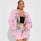 Fashion positioning printed short skirt set, new hooded sweatshirt in stock