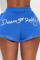 Positioning printed vest shorts casual set