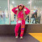 Autumn and winter hooded thick printed women's fashion label spicy girl