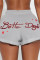 Positioning printed vest and shorts set