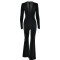 Hot selling V-neck spicy girl micro pull jumpsuit, fashionable and sexy long sleeved tight fitting jumpsuit