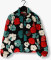 Autumn and winter new retro three-dimensional flower temperament loose zipper cardigan women's clothing
