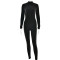 Fashionable and sexy zipper solid color leggings long sleeved round neck tight jumpsuit