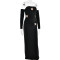 Hot selling pleated long sleeved women's long skirt, fashionable and sexy, hip hugging slim fit dress