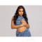 Specially designed for slim fit women with exposed navel and backless color woven European and American pants set