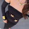 Hot selling pleated long sleeved women's long skirt, fashionable and sexy, hip hugging slim fit dress